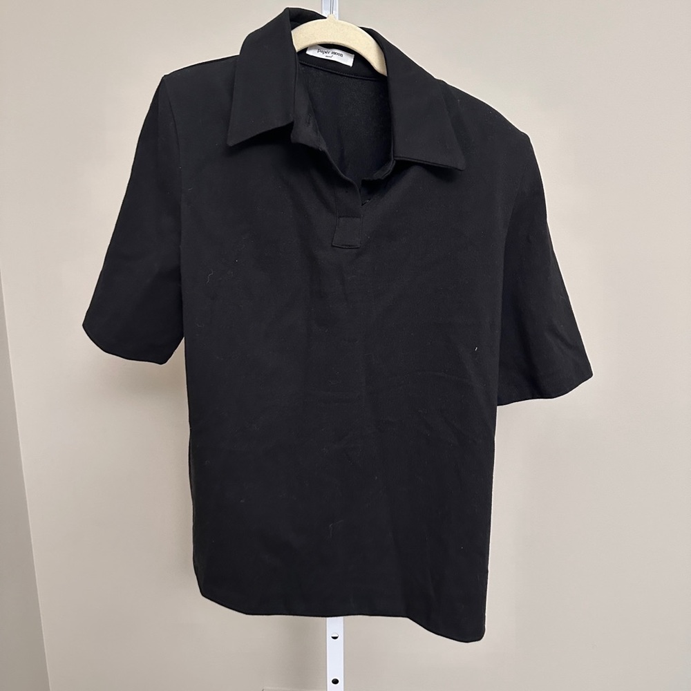 Paper Moon Seoul Crop Polo Top